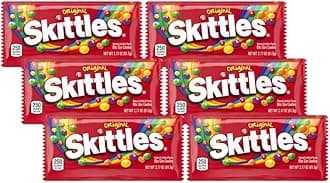 SkittlesOriginal Chewy Candy, Full Size, 2.17 OZ (Pack of 6)