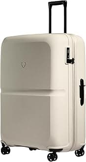 ANTLER - Single Stripe Hardside Luggage 32 Inch Large Suitcase - Durable, Lightweight & Expandable, 4 Spinner Wheels - Adjustable Handle, TSA Lock - Taupe