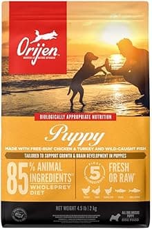 Grain Free High Protein Dry Dog Food Puppy Recipe 4.5lb Bag
