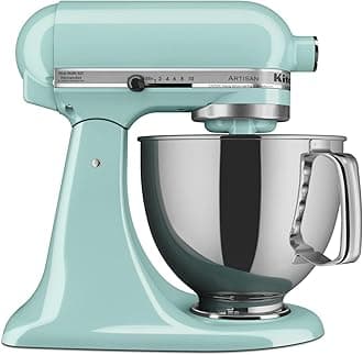 KitchenAidArtisan Series 5 Quart Tilt Head Stand Mixer with Pouring Shield KSM150PS, Ice Blue