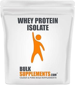 BulkSupplementscom Whey Protein Isolate Powder - Whey Protein Powder, Unsweeteneed, Unflavored & Gluten Free - 30g per Serving, 100g (3.5 oz) (Pack of 1)