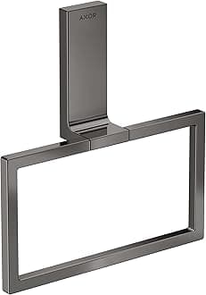 Universal Rectangular Towel Ring in Polished Black Chrome, 42623330