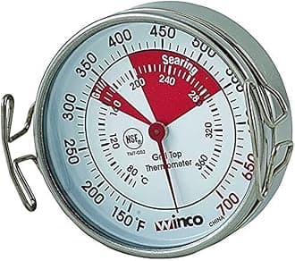 Winco Grill Surface Thermometer with Pot Clip, 2-Inch