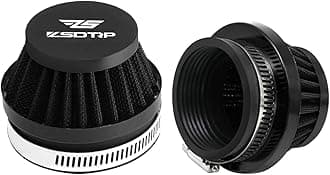2PCS Motorcycle 48MM Air Intake Filter Universal Carburetor Air Filter Cleaner for Dirt Pit ATV SSR TTR Bike Breather Filter Fit for Many Different Carburetors (Black 48MM)
