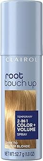 Clairol Root Touch-Up Color + Volume 2-in-1 Temporary Hair Coloring Spray, Dark to Medium Blonde Hair Color, Pack of 1 - Packaging May Vary
