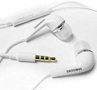 Genuine Original White Samsung EHS64AVFWE In Ear Headphones/Stereo Headset/Handsfree Kit/Hybrid Headphones 3.5mm With Tangle-Free Cable Including Mic For Samsung Devices [WHITE]
