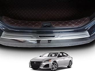 Pazone Chrome Rear Bumpe Protector Accesories for Nissan Altima 2018-2024, Stainless Steel Trunk Sill Trim Plates Cargo Door Entry Guard 2023 2022 2021 2020, blue logo
