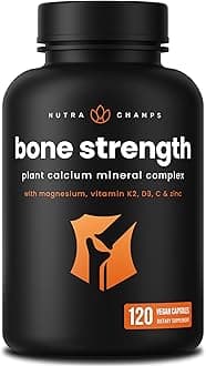 Calcium Supplement for Bone Strength 120 Vegan Capsules