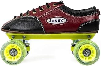 Jonex JJ Fix Body Quad Shoe Skates Profesional for Kids with Free Bag Size 2 UK (22 Cm, Myc, 2Speed Wheel, Red, Black)