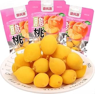 Sour and Sweet Crispy Peach (50g/bag) Honey Peach,Preserved Fruit,Chinese snack gift,Peaches,Fruit Snack,Dried Fruit,White peach,Sweets,Vegetarian snack,Healthy Snacks Food (5bags)