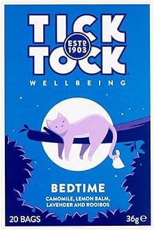 Tick Tock Wellbeing Bedtime, 20 Teabags (Pack of 4, 80 Teabags)