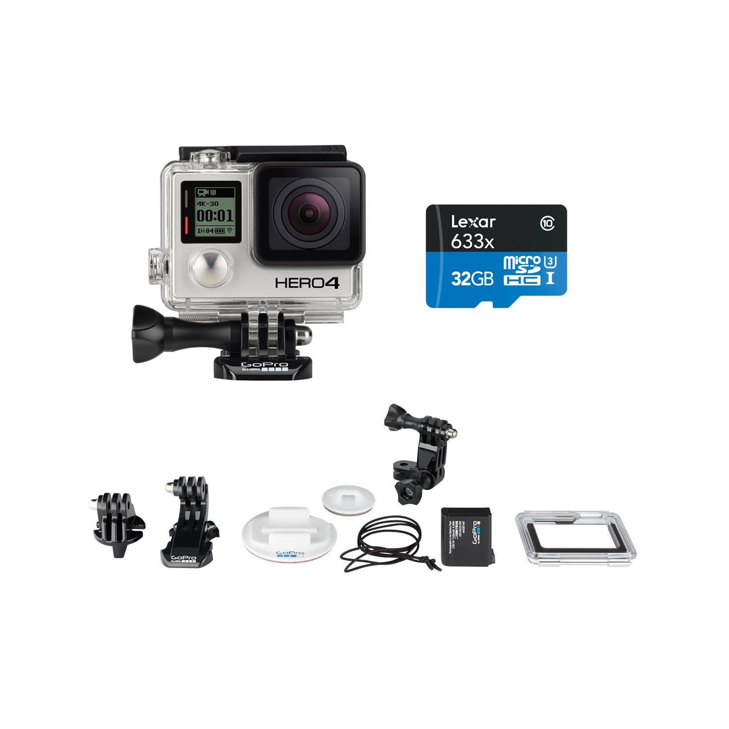 GoPro HERO4 SILVER Surf Bundle with Memory Card