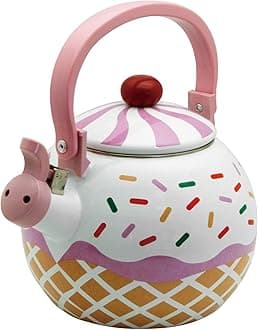 Supreme Housewares Whistling Tea Kettle, Strawberry Cupcake