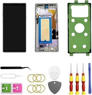 Galaxy Note9 LCD Display Screen Assembly Replacement for Samsung Galaxy Note9 Touch Digitizer Screen with Frame Toolkits SM-N960U N960F No Fingerprint (Lavender Purple)