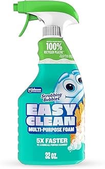 Easy Clean Foaming Bleach-Free Bathroom All Purpose Cleaner, Fast-Acting Foam Cleans Limescale, Dirt and Grime on Showers, Sinks, Toilets, Tiles, Counters, & More, 32oz Spray
