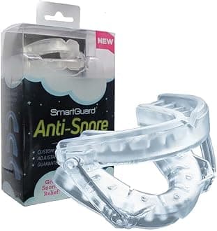 SmartGuard Anti Snore Device. New Customizable Snore Reducing Mouthpiece – Reduce Snoring Aid for Men and Women – Most Comfortable and Adjustable Oral Appliance - Holds Jaw Forward to Open Airway