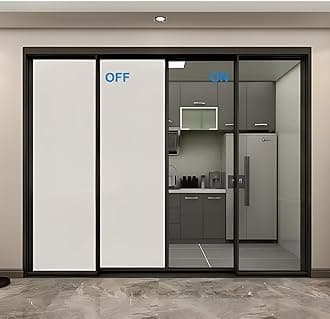 (39.5" x 118.5") Window Privacy Film | PDLC Switchable, Window Film | Smart Film for Windows and Home Office Window | Adhesive Privacy Film | Heat Insulation UV Blocking - Clear to Opaque