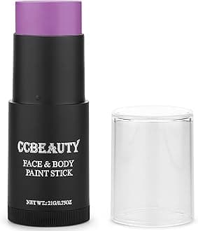 CCbeautyPurple Face Paint Stick,Face Painting Kit,Non Toxic SFX Makeup For Ursula Widowmaker Halloween Costume Cosplay,Oil Based Professional FX Body Paint For Adult,Full Coverage Painting Foundation