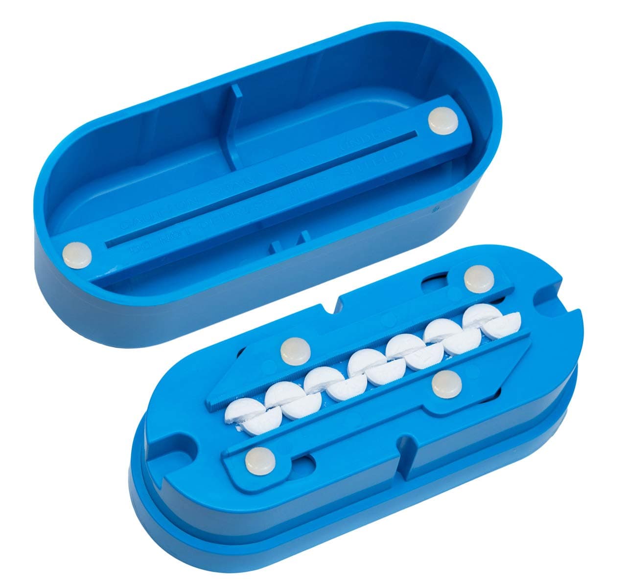 Pill Splitter - 1 Compartment - Blue - Time-Saving Operation