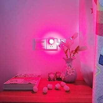 Mini LED Night Light for Kids, USB Soft Light-transmitting Lampshade Decorative Desktop Decoration Long Service Life Ambient Lamp for Bedroom Red