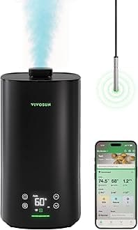 AeroStream H05 Intelligent Wi-Fi Humidifier, 1.32 Gal / 5 L Humidifier with Temp & Humidity Probe, Smart Remote Control, Designed for Growers