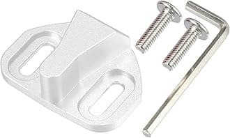 X AUTOHAUX Door Tailgate Lock Buckle for Toyota Fj Cruiser Xf10 2007-2020 Land Cruiser Prado Fj120 Fj150 2003-2022 Stopper Protection Striker Limiting Move Solve Aluminum Alloy White