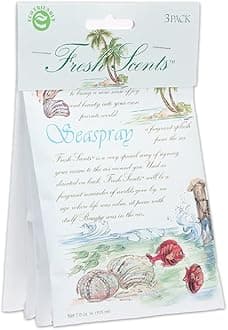 Willowbrook | Fresh Scents Scented Sachet Packet | Seaspray | Air Freshener Bags for Drawers, Closets, Cars | 3 Pack | Long Lasting Home Fragrance