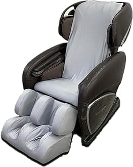 Massage Chair Cover - Full Body Shiatsu Dust Protection, Zero Gravity Recliner Chair Covers, Washable Stretch Fabric Universal Slipcovers, Gray, Body+Foot