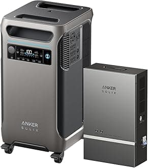 Anker SOLIX F3800 Portable Power Station with Home Power Panel, 120V/240V Dual Voltage, 3840Wh Whole-Home Backup, 6000W AC Output, Solar Generator, RV, Emergencies, Power Outages