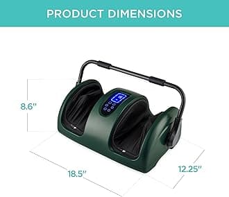 Best Choice Products Heated Shiatsu Foot Massager for Pain Relief, Plantar Fasciitis, Neuropathy, Blood Circulation w/Compact Design - Dark Green