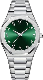Gosasa Fashion Men's Quartz Watch with Middle Eastern Arabic Numeral Dial Design Stylish Stainless Steel Waterproof Business Casual Wristwatch