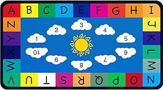 Genki - Classroom Rug for Kids - Education Classroom Carpet for Children - Colorful Seating Area - Large Elementary Classroom Rugs - Kids Seating for School Playroom | 6'6"x12'