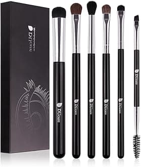 DUcare Makeup Eye Brush Set - Eyeshadow Eyeliner Blending Cease Kit - Best Choice 6 Essential Makeup Brushes-Last Longer Apply Better for Eye Shadow Make Up