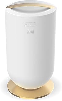 PureBliss Luxury Towel Warmer - Extra Large 20L Heats Towels, Robes, Blankets, or Clothing - Modern Bucket Design, 4 Heat Timer Settings & Auto Shut-Off (White & Brushed Gold)