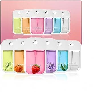 Power Mist Hydrating Hand Sanitizer Spray, Travel-Size 45ml/1.5 Fl oz Portable Cute Multi-Flavor Gentle Sanitizer for Adults (6Pcs)