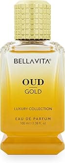 Bella Vita Luxury Oud Gold EDP 100ml Unisex Perfume for Men & Women | Caramel, Rose and Jasmine | Floral Long Lasting Fragrance for Man and Woman