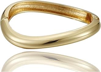 YBMYCM Wide Cuff Chunky Gold-Plated Bracelets for Women Open Cuff Bangles Adjustable Wrist Cuff Bracelets for Women