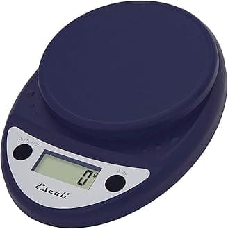Escali Primo Digital Food Scale Multi-Functional Kitchen Scale and Baking Scale for Precise Weight Measuring and Portion Control, 8.5 x 6 x 1.5 inches, Royal Blue