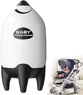 QNHMPW Baby Rocker, Portable Baby Bouncer Gently Rocks Any Stroller or Pram, Baby Vibrating Soother Adjustable Speed and USB Rechargeable, Baby Sleep Aid Newborn Essentials Must Haves Gifts