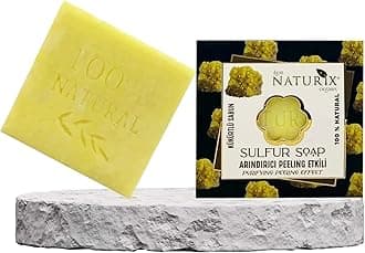 Sulfur Organic Bar Soap Moisturizing Soap Made from Natural Oil | Hair Hand Face Body Bath Wash | Skin Care Cleanser Shampoo