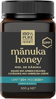 Manuka Honey UMF 20+ MGO 830+ 100% Pure New Zealand Raw, Unfiltered Certified Award Winning Silky Smooth Taste & Texture 17.6 Oz