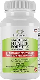Macular Health Formula – Capsules – Complete Nutritional Supplement for Eye Health - Contains Lutein, Zeaxanthin, Vitamin C, D, E & B6 (60 Count (Pack of 1))