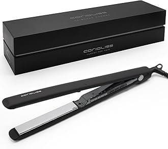 Corioliss C3 Hair Straightener for Women Professional Titanium Plates Flat Iron (Black Chrome Soft Touch)