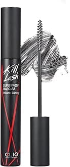 Clio Kill Lash Superproof Mascara - 02 Volume Curling for Dense Application - Long-Lasting, Waterproof, Smudgeproof,Black