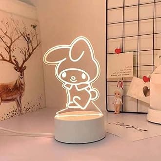 3D Cartoon LED Desk Lamp - 3 Color Change Decor Night Light, Kawaii Acrylic Sleep Light for Women, Teens, Boys & Girls