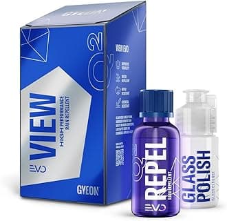Gyeon View EVO Windshield Ceramic Glass Coating Hydrophobic Rain Repellent Auto Screen Sealant Improves Visibility Safety Self Cleaning Glass Protection with Long Lasting Durability