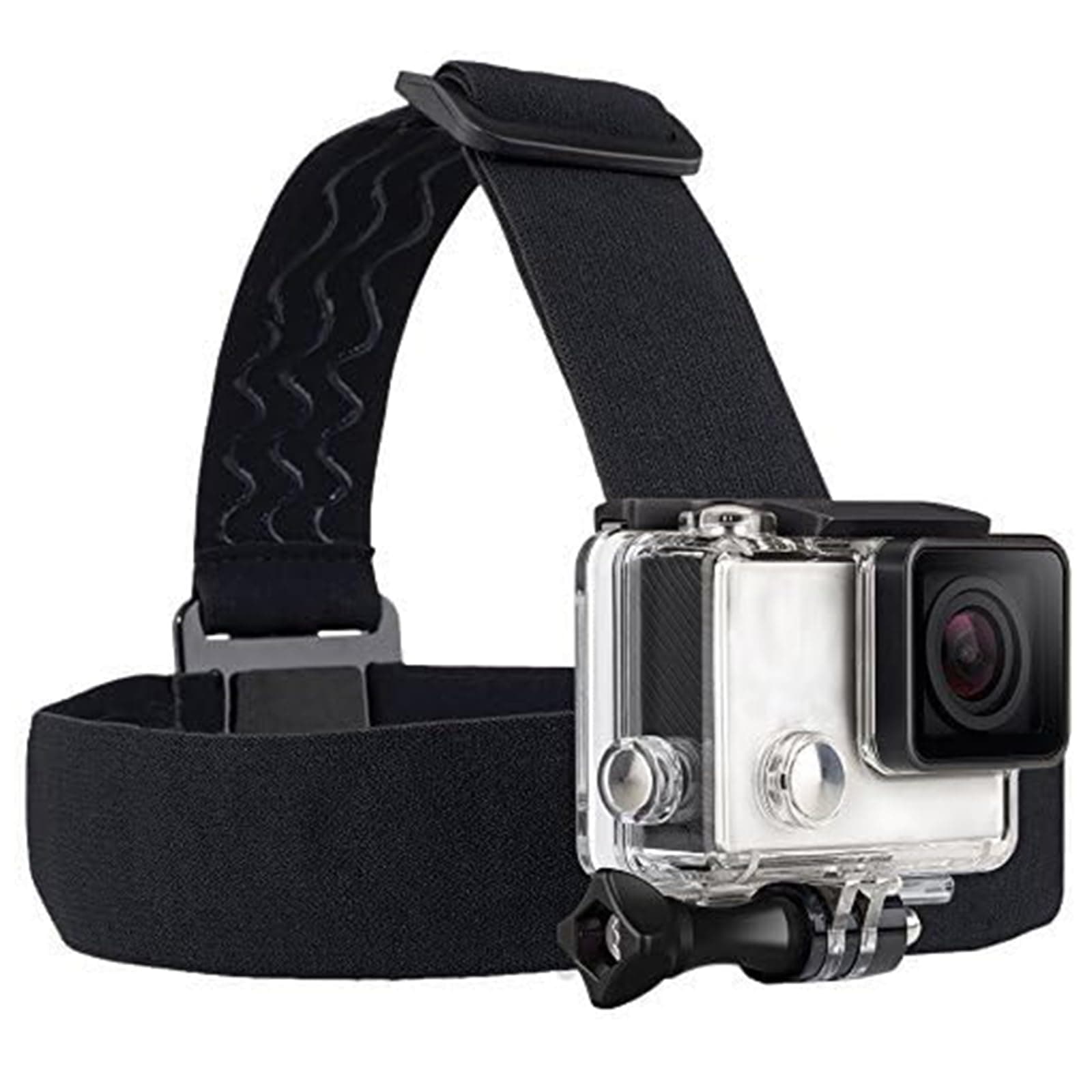 Action Camera Head Mount Strap Compatible with Gopro Hero 13 12 11 10 9 8/AKASO EK7000 Brave 4 Brave 7LE/ODDV/Hiicam/Xilecam/Icefox/WOLFANG, Wearing Head Belt (NO Camera)