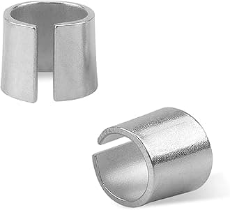 Kewucn 1 Pair Battery Post Shims, Car Positive & Negative Post Battery Terminal Adapter, Pure Lead Battery Terminal Converter Post Shim for Anode Cathode, Universal Car Accessories