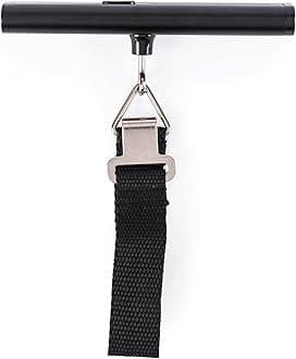 Salter SA00640BFEU12 Aluminium Luggage Scale – Digital Weight Scale for Travel, Compact Suitcase Weigher, 50kg Capacity, Easy Grip Handle, Tare Function, Portable, Save On Excess Baggage Charges