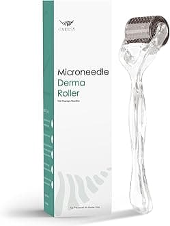 Derma Roller 0.30mm Titanium 192 Micro Needles Face Beard Dermal Roller (Crystal)